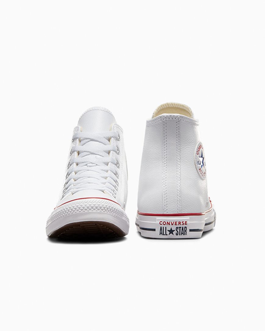 Tenisky Vysoke Converse Chuck Taylor All Star Kozene Damske Biele | SK SKYEF5